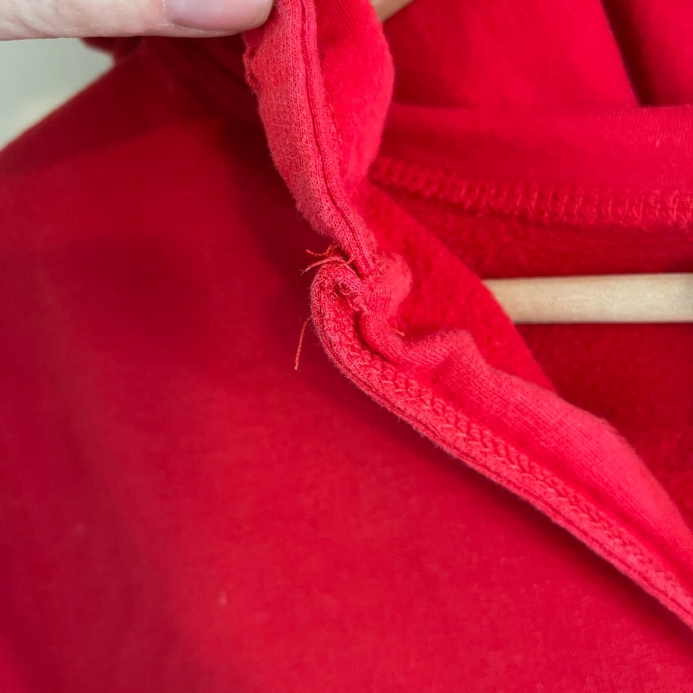 womens Wisconsin Badgers red hoodie sweatshirt, medium - Picture 8 of 12